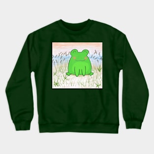 Sencha the Frog at Sunset Crewneck Sweatshirt